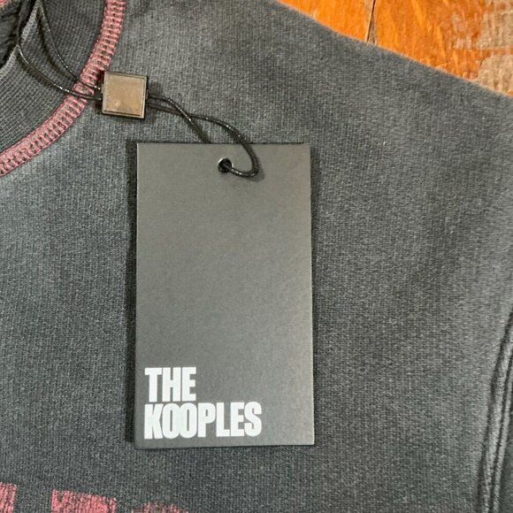 The Kooples Racing Team Skull Crossbones Pullover Crewneck Sweatshirt US Size 6 - Picture 5 of 7